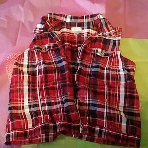 Plaid vest